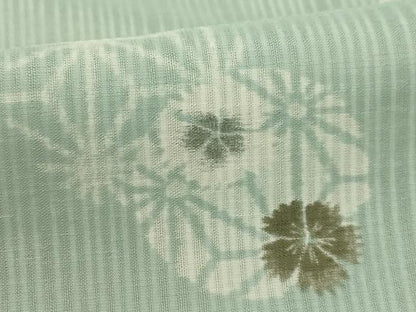 平和屋着物＊夏物 小紋 縦絽 花丸文 洗える着物 AABB8851sx