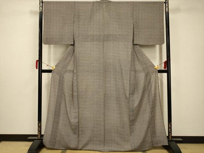 平和屋着物＊夏物　洗える最高級着物　＜英＞はなぶさ謹製　小紋　紗　格子　洗える着物　AABB8854sx