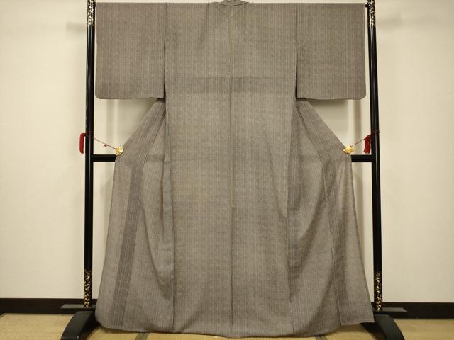 平和屋着物＊夏物　洗える最高級着物　＜英＞はなぶさ謹製　小紋　紗　格子　洗える着物　AABB8854sx
