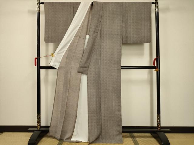 平和屋着物＊夏物　洗える最高級着物　＜英＞はなぶさ謹製　小紋　紗　格子　洗える着物　AABB8854sx