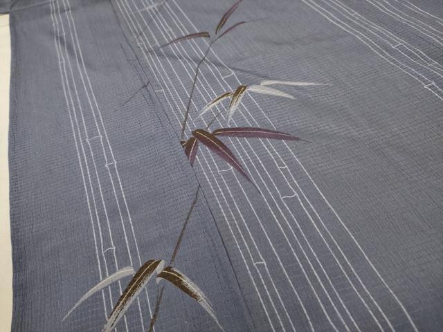 平和屋着物＊夏物 小紋 絽 笹竹間道 洗える着物 AABB8855sx