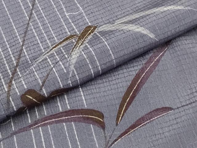 平和屋着物＊夏物 小紋 絽 笹竹間道 洗える着物 AABB8855sx