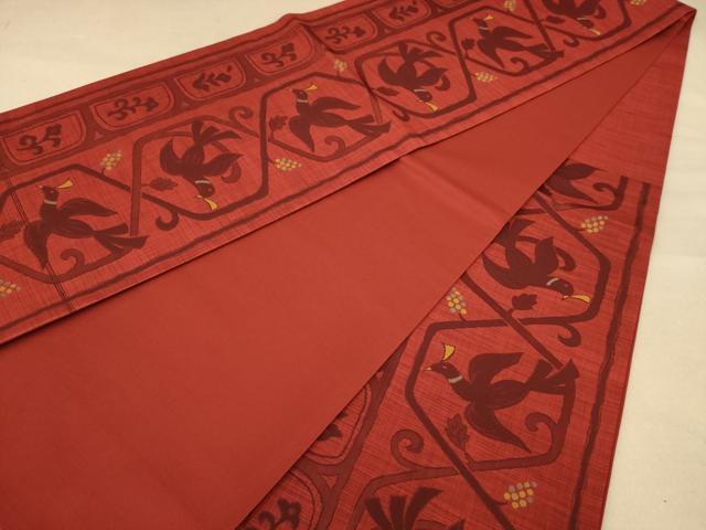 平和屋着物◎六通柄袋帯　花鳥文　正絹　逸品　AABB9046dt
