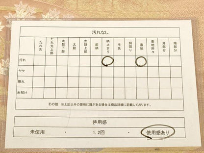平和屋着物◎六通柄袋帯　唐織　風景花文　金糸　正絹　逸品　AABB9052dt