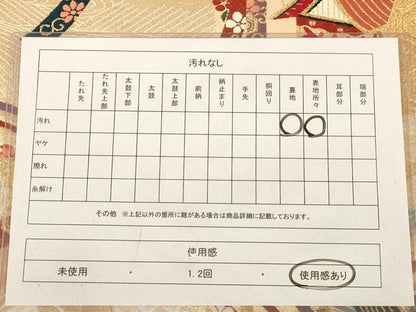 平和屋着物◎六通柄袋帯　唐織　御所車花鳥文　金銀糸　正絹　逸品　AABB9071dt