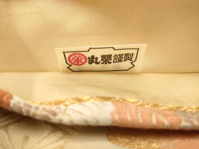 平和屋着物◎六通柄袋帯　唐織　道長取菊梱文　金糸　正絹　逸品　AABB9094dt