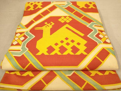 平和屋着物●両面　全通柄袋帯　有栖川文様　名物裂　正絹　逸品　AABB9106dt