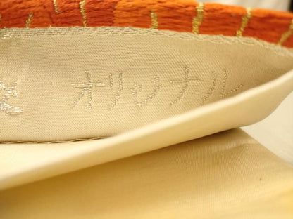 平和屋着物◎六通柄袋帯　唐織　草花文　金銀糸　やまとオリジナル　正絹　逸品　AABB9133dt