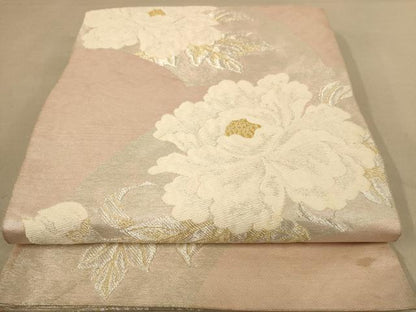 平和屋着物◎六通柄袋帯　唐織　草花文　金銀糸　正絹　逸品　AABB9193dt