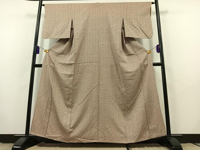 平和屋着物▽上質な小紋　単衣　流水文　正絹　逸品　AABK4520ck