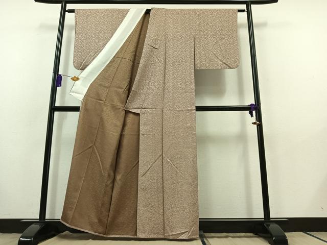 平和屋着物▽上質な小紋　単衣　流水文　正絹　逸品　AABK4520ck