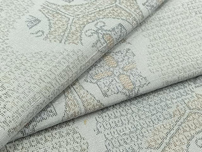 平和屋着物▽上質な紬　単衣　110亀甲　亀甲花文　正絹　逸品　AABB9205jh