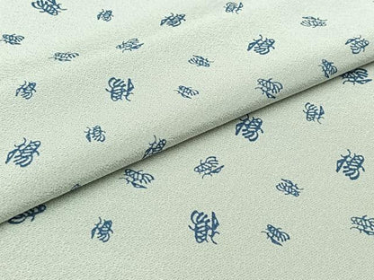 平和屋着物▽上質な小紋 単衣 文字文 正絹 逸品 AABB9208jh