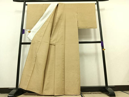 平和屋着物▽上質な紬 単衣 蚊絣 正絹 逸品 AABB9210jh