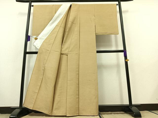 平和屋着物▽上質な紬 単衣 蚊絣 正絹 逸品 AABB9210jh