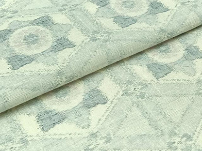 平和屋着物▽上質な紬 単衣 亀甲花文 正絹 逸品 AABB9213jh