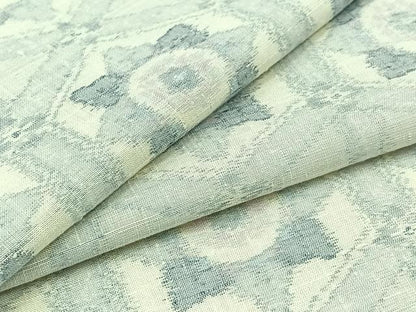 平和屋着物▽上質な紬 単衣 亀甲花文 正絹 逸品 AABB9213jh