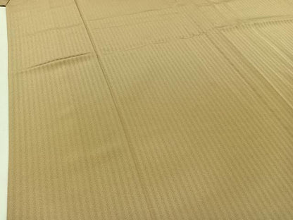 平和屋着物▽上質な小紋 単衣 縞 浅黄色 正絹 逸品 AABB9216jh