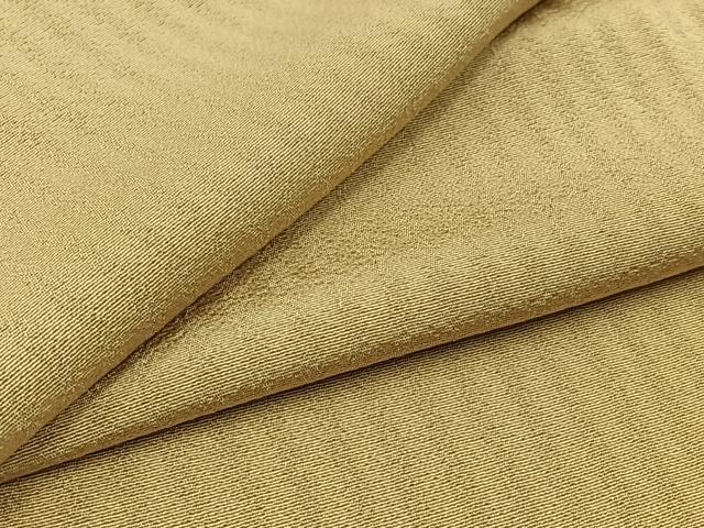 平和屋着物▽上質な小紋 単衣 縞 浅黄色 正絹 逸品 AABB9216jh