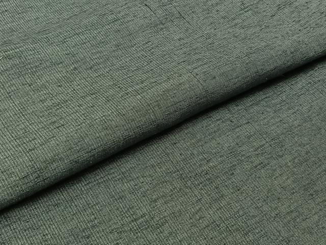 平和屋着物▽上質な紬 単衣 藍鼠色 正絹 逸品 AABB9224jh
