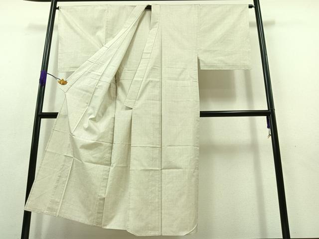 平和屋着物▽男性　本場大島紬　白大島　単衣　100亀甲　総詰め　反端付き　正絹　逸品　AABB9225jh
