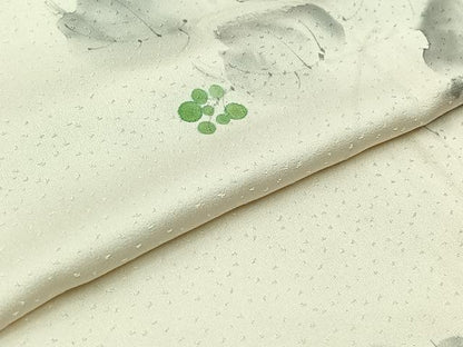 平和屋着物▽上質な小紋 単衣 手描き 南天文 正絹 逸品 AABB9236jh