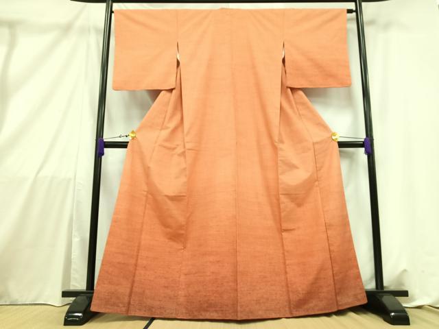 平和屋着物■上質な紬 霞文 暈し染め 正絹 逸品 AABB9427mf