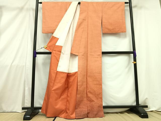 平和屋着物■上質な紬 霞文 暈し染め 正絹 逸品 AABB9427mf