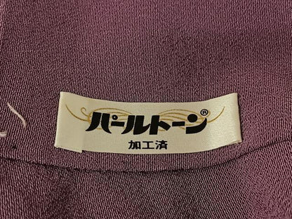 平和屋着物●上質な小紋　型染め　草花籬文　正絹　逸品　AABC0006zg