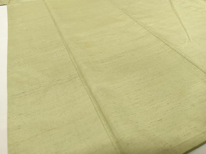 平和屋着物●上質な紬　色無地　根岸色　正絹　逸品　AABC0019zg