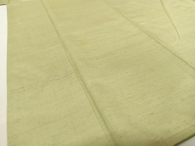 平和屋着物●上質な紬　色無地　根岸色　正絹　逸品　AABC0019zg