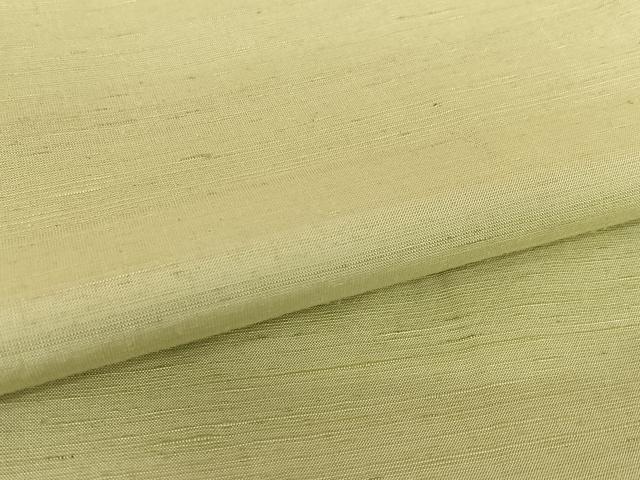 平和屋着物●上質な紬　色無地　根岸色　正絹　逸品　AABC0019zg