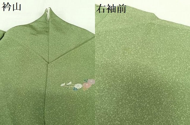 平和屋着物●訪問着　風景草花文　暈し染め　正絹　逸品　AABC0038zg
