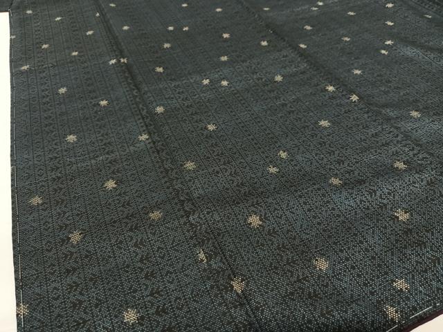 平和屋着物●本場大島紬　一元7マルキ　草花間道　正絹　逸品　未使用　AABC0042zg