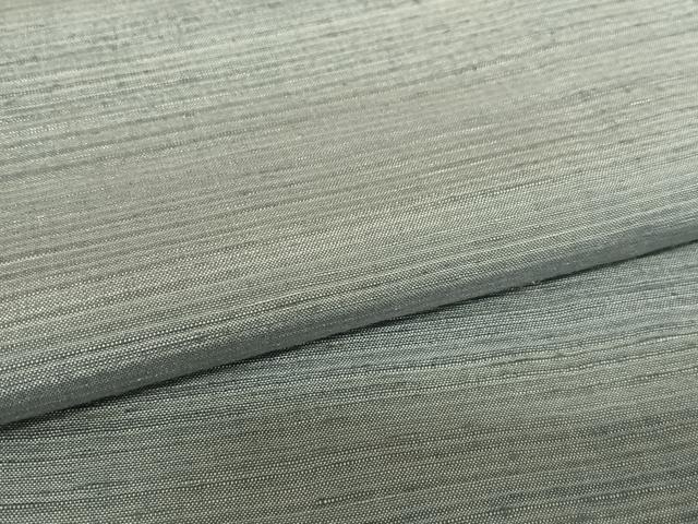 平和屋着物●上質な紬　色無地　鉄御納戸色　正絹　逸品　AABC0044zg