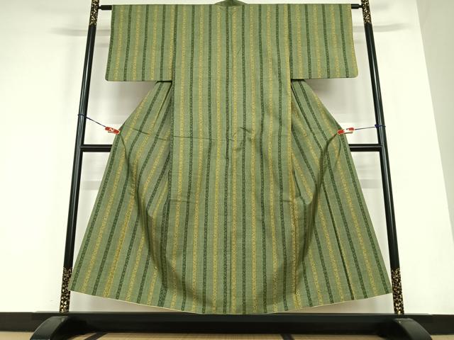 平和屋着物●本場大島紬 一元7マルキ 間道 小田急百貨店扱い 正絹 逸品 AABC0056zg