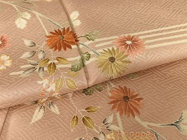 平和屋着物●訪問着 友禅 刺繍 枝垂れ花文 金彩 正絹 逸品 AABC0066zg