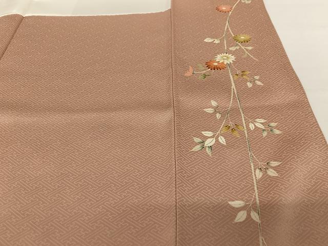 平和屋着物●訪問着 友禅 刺繍 枝垂れ花文 金彩 正絹 逸品 AABC0066zg
