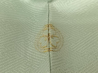 平和屋着物●訪問着 駒刺繍 絞り 梅松花文 金彩 松坂屋扱い 正絹 逸品 AABC0068zg