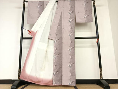 平和屋着物●都喜ヱ門 本場大島紬 総絣 一元7マルキ 舞蝶文 藤絹織物謹製 正絹 逸品 未使用 AABC0069zg