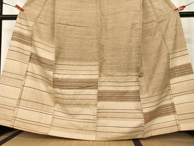 平和屋着物●京の名門　じゅらく謹製　訪問着　作家物　横段文　正絹　逸品　AABC0074zg