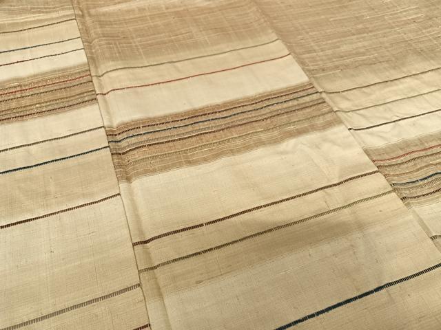 平和屋着物●京の名門　じゅらく謹製　訪問着　作家物　横段文　正絹　逸品　AABC0074zg