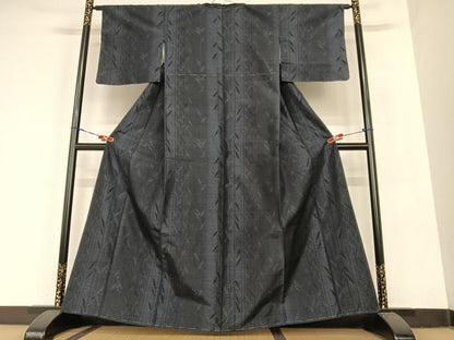 平和屋着物●上質な紬 草木文 正絹 逸品 未使用 AABC0075zg