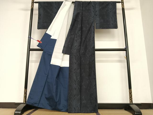 平和屋着物●上質な紬 草木文 正絹 逸品 未使用 AABC0075zg