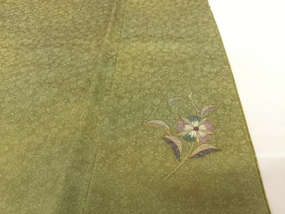 平和屋着物●訪問着　作家物　花鳥唐草文　暈し染め　金彩　正絹　逸品　AABC0077zg