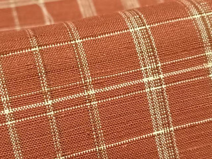 平和屋着物●上質な紬　格子　正絹　逸品　AABC0078zg