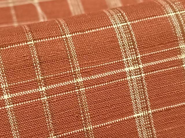 平和屋着物●上質な紬　格子　正絹　逸品　AABC0078zg