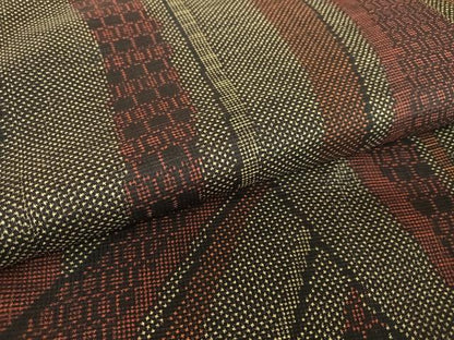 平和屋着物●本場大島紬　一元絣　幾何学文様　正絹　逸品　AABC0105zg