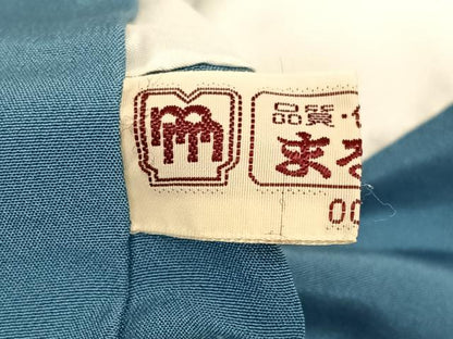 平和屋着物●上質な色無地 辻が花地紋 藍色 まるやま扱い 正絹 逸品 未使用 AABC0109zg