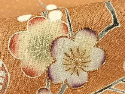 平和屋着物●千くさ染繍　訪問着　駒刺繍　松竹梅　金彩　正絹　逸品　AABC0116zg